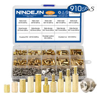 2021910pcsset M3 Male Female Hex Brass Standoff Spacer with Pan Head Screw Nut and Washer Assortment Kit pcb motherboard standoff