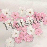 【hot sale】 ▩☑▧ B15 10Pcs Pink White Flower Embroidery Patches Iron Clothing Stickers Clothing Bag Embroidery Appliques