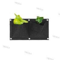 2 Pockets Wall Hanging Planting Bags Black Wall Bag Flowers Plant Grow Pot Non-woven Fabrics Living Balcony DecorationsYB23TH