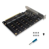 PCIE to NVMEx4 M.2 M Key SSD Expansion Card PCIE X16 Riser Card Signal Split Array Card M.2 PCIe RAID Card