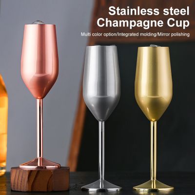 【CW】☄⊙❍  220ml Goblet Cup Wine Glass Cocktail Flutes Metal Bar Restaurant Beer Whiskey Drinkware