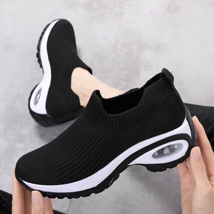 Mesh cushioned running hot sale casual platform shoes