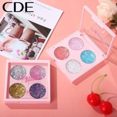 CDE Eyeshadow อายกริตเตอร์ กากเพชร 4 สีใน 1ตลับ แท้