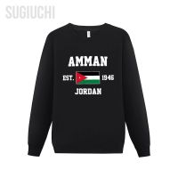 Men Women Hoodies Jordan EST.1946 Amman Capital Hoodie Pullover Sweatshirts O-Neck Hip Hop Style Cotton Unisex