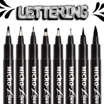 MISULOVE Hand Lettering Pens, Calligraphy Pens, Brush Markers Set, Soft and  Hard Tip, Black Ink Refillable - 4 Size(6 Pack) for Beginners Writing, Art  Drawings, Water Color Illustrations, Journaling 