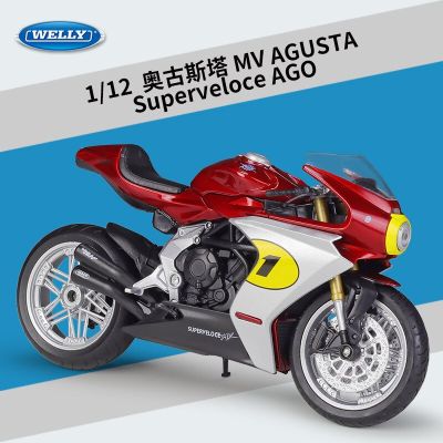 WELLY1:12 2022 MV Agusta Superveloce Ago High Simulation Alloy Model Adult Collection Decoration Gifts Toys For Boys