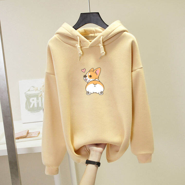 autumn-funny-corgi-dog-print-women-sweatshirt-poleron-mujer-cute-animal-graphic-oversized-hoodies-femme-cartoon-tops-pullovers