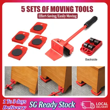 Furniture Lifter Easy to Move Slider 5 Piece Mobile Tool Set, Heavy  Furniture Appliance Moving and Lifting System - Maximum Load Weight 330Lbs
