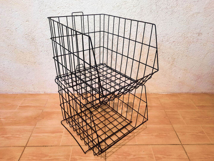 30cmlong Stackable Wire Basket Chip Rack Display Multipurpose