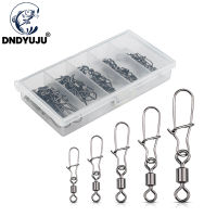 DNDYUJU 100PCS Fishing Connector หมุน Interlock Pin Snap Rolling หมุนสำหรับ Fishhook Lure อุปกรณ์ตกปลา-SLPPP STORE