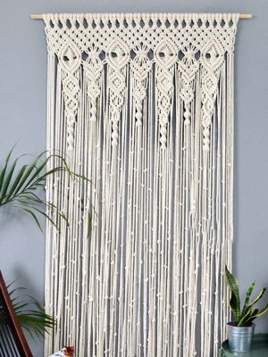 【cw】Wall Hanging Curtain Boho Door Window Hanging Curtain Tapestry Wall Decor Home Ornament for Bedroom Living Room