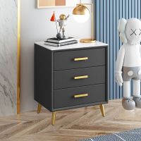 ™✒ light luxury bedside table simple modern slate mini cabinet high-end bedroom installation-free leather