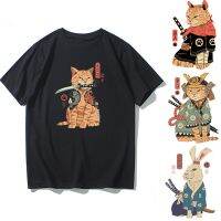 Ukiyo-E Day System Retro Subu Original Original Style Cat Slave เสื้อเชิ๊ต100% ผ้าฝ้ายพิมพ์ลายใหม่เสื้อทีเชิ๊ตตลก2023แบรนด์คุณภาพสูงเสื้อยืดผู้ชาย Unisex Pop สไตล์ Xs-3xl