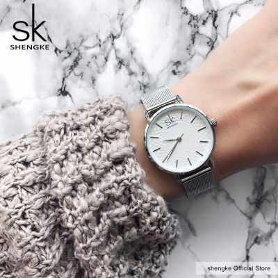 SK Super Slim Sliver Mesh Stainless Steel Watches Women Top nd Luxury Clock Ladies Wrist Watch Lady Relogio Fee Minio