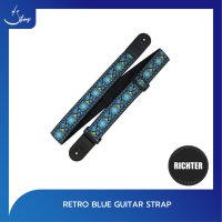 สายสะพายกีตาร์ Richter Retro Blue Guitar Strap | Strings Shop