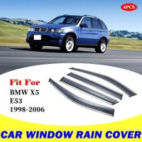 ที่บังแดดกระจกหน้าต่างรถ1998-2006 E53สำหรับรถ BMW กระจกกันฝนที่บังแดดแผ่นครอบภายนอกรถอะไหล่ตกแต่ง