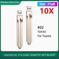 ◘❁♀ 10Pcs Metal Flip Uncut Blank Key Toy43 Blade 02 For KEYDIY/Xhorse For Toyota Camry Corolla Highlander RAV4 Vios Scion Yaris KD