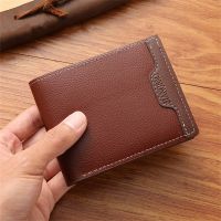 New Retro Men PU Leather Wallets Business Male Small Money Clip High Quality Card Holder Thin Purses Short Coin Bag for Man Wallets