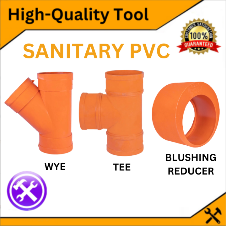 SANITARY PVC ORANGE FITTINGS TEE/WYE/BUSHING REDUCER Lazada PH