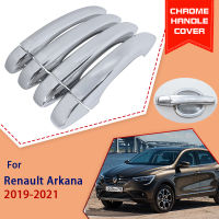 Chrome Door Handle Cover for Renault Arkana 2019 2020 2021 Megane Conquest Samsung XM3 Car Parts Decorate Accessories Stickers