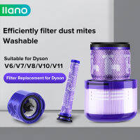 LLANO 戴森 Dysonn V6/V7/V8 V10 V11 Pre Post Filter Element ทำความสะอาดเครื่องดูดฝุ่นในครัวเรือนตัวกรองอะไหล่อุปกรณ์เสริม