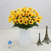 Green Leaves Flowers Home Decor Yellow Chrysanthemum Table Centerpiece Artificial Chrysanthemum Chrysanthemum Flower