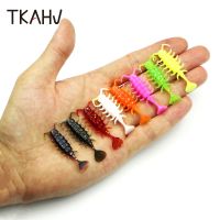 【YF】¤❡  TKAHV 10PCS 3cm 1g Paddle Tail Worm Bait Floating Soft Fishing Jigging Wobblers Carp Bass Plastic Freshwater Swimbait