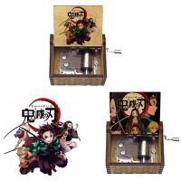 Popular Anime Demon Slayer Kimetsu No Yaiba Musical Theme Gurenge Wooden Hand Music Box Kids Christmas New Year Cosplay Gifts