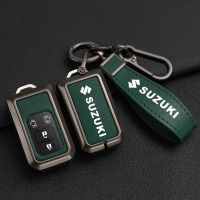 (6D) เคสกุญแจหนังโลหะผสมสังกะสีสำหรับ Suzuki XL7 2022 Ertiga GLX Swift Xl7 Keyless RemoteCar Key เคสโทรศัพท์