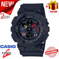 Original G Shock GA140 Men Sport Watch Dual Time Display 200M Water Resistant Shockproof and Waterproof World Time LED Auto Light Sports Wrist Watches with 2 Year Warranty GA-140BMC-1A (Ready Stock)