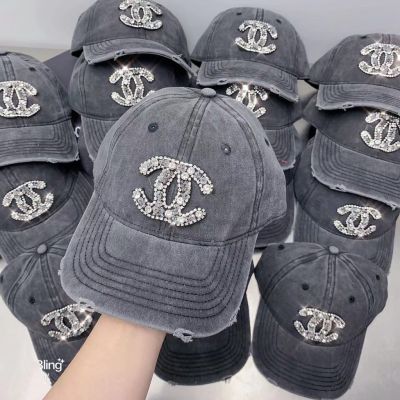 TOP☆H596 Washed buffalo rhinestone big letters leisure sports atmosphere trend fashion show face small cool adjustable baseball cap