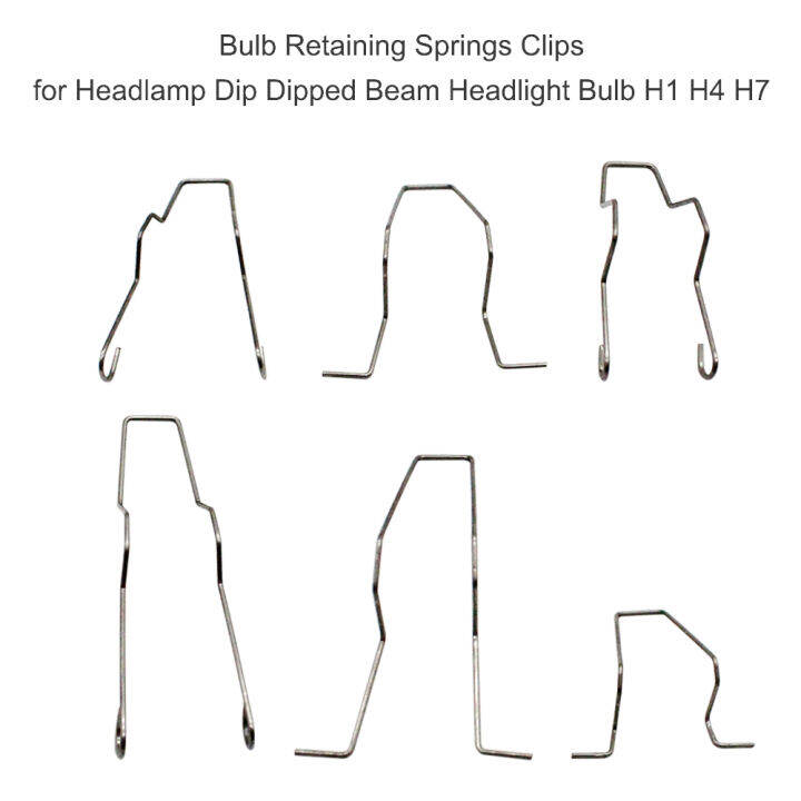 Bulb Retaining Springs Clips for Headlamp Dip Dipped Beam Headlight