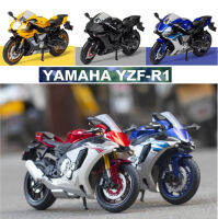 1:12 YAMAHA YZF-R1รถจักรยานยนต์หุ่นอัลลอยโมเดลรถเหล็กรถจักรยานยนต์รุ่นเก็บจักรยานยนต์ของเล่น