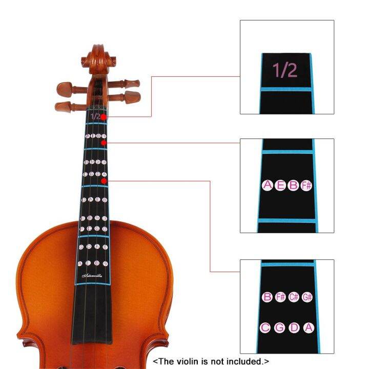 44 Violin Fingerboard Sticker Violin Fiddle Finger Guide Sticker Label Intonation Chart 6656