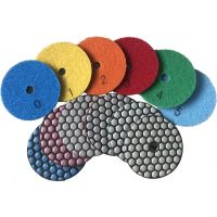 6Pcs/Set 3 Inch/ 4Inch Dry Polishing Pad Sharp Type Flexible Diamond Polishing Pad For Granite Marble Stone Sanding Disc