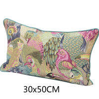 DUNXDECO Cushion Cover Decorative Pillow Case Modern American Style Jungle Birds Parrot jacquard Art Design Coussin Sofa Decor