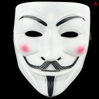 con309 นิรนาม Vendetta Guy Fawkes Hacker หน้ากากใบหน้าผู้ใหญ่ฮาโลวีนแฟนซีปาร์ตี้