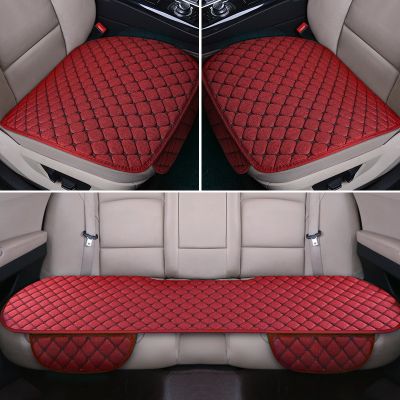 Ready StockSummer car seat covers New Four Seasons General Linen Seat Cushion Three-piece PROTON HONDA