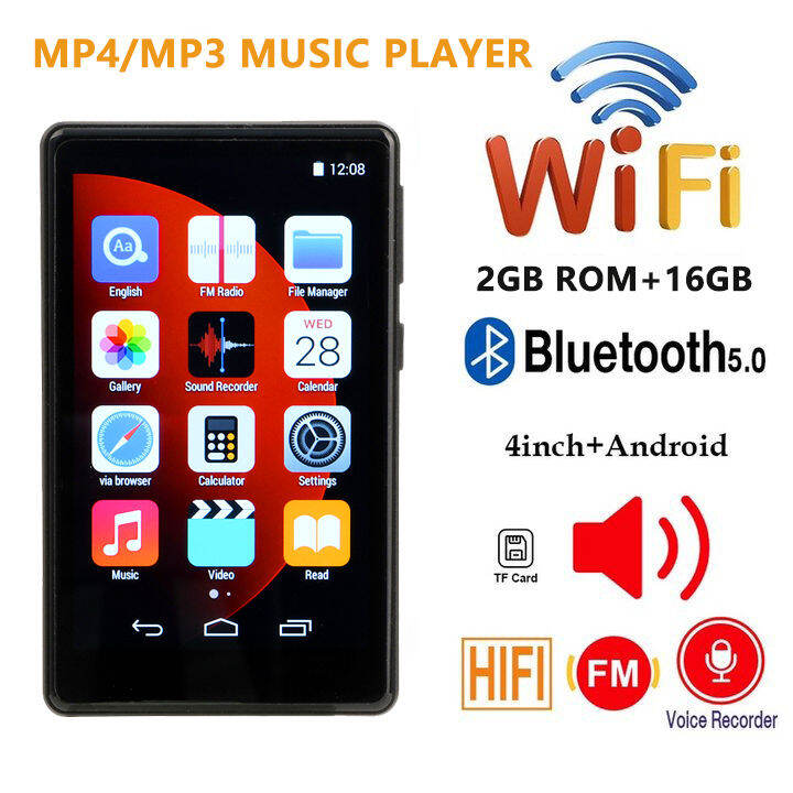【100 Original】 MP4/MP3 Player Stereo Portable Music Player High