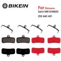 BIKEIN 4 pairs Resin semi-metal pads MTB Bicycle Bike Disc Brake Pads for Shimano Saint M810 M820 ZEE M640 H01 bike brakes pads