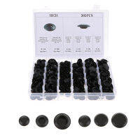 【HOT】 hhu09 305 Pcs 6ชนิดปลั๊กยางสีดำสำหรับ Mount Body &amp; แผ่นโลหะหลุม Snap-In Blanking Plug Kits