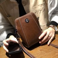 ○❣ Factory direct selling leather bag new female fashion head layer cowhide one shoulder inclined joker cell phone package