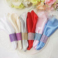 10 PCS 30x30 CM Wedding Party Decoration Solid Satin Fabric Table Napkin Ceremony Decor Folding Cloth Red Blue Pink Tablecloth