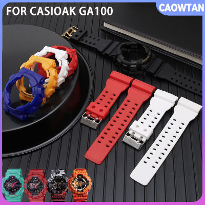 Tali Jam Tangan Silikon มีแถบกรอบนาฬิกาสำหรับ Casio G-SHOCK ชาย GA-110 GA100 GA120 GA-140 GA150 GD-120/100/110ชุด + เครื่องมือ