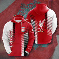 （ALL IN STOCK XZX）  3D Printed Hoodies Liverpool Football Personality Hoodies Printed Men Women 25  (Free customized name logo for private chat, can be changed with or without zipper)