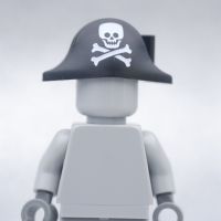 ????????? - Black Pirate Crossbones Hat HEADGEAR - LEGO® Minifigures Authentic เลโก้แท้