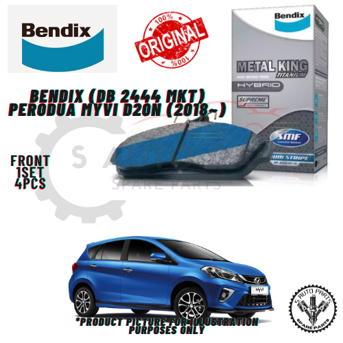 PERODUA MYVI D20N 2018 FRONT BENDIX METAL KING TITANIUM BRAKE PAD