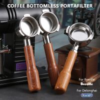 JJJG 54 58MM กาแฟ Portafilter สำหรับ Delonghi สำหรับ Breville 304สแตนเลสที่กรองกาแฟพร้อมที่จับกาแฟเอสเปรสโซ่