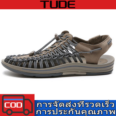 TUDE 2023 Shoes 🔥 รองเท้าแตะแบบถัก🔥 KENEN สไตล์ลำลอง ผู้ชาย รองเท้าแตะชายหาด สำหรับผู้หญิง (หลากสี) รองเท้าแตะแบบผูกเชือก