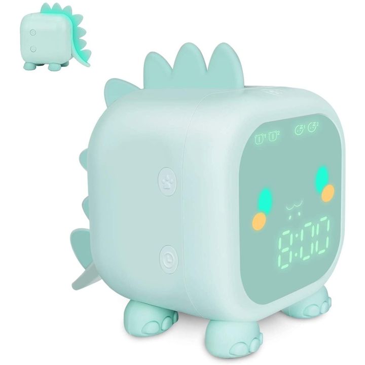 kids-alarm-clock-digital-alarm-clock-for-kids-bedroom-cute-dinosaur-bedside-clock-childrens-sleep-trainier-wake-up-light-night-light-with-usb-alarm-clock-for-boys-girls-birthday-gifts